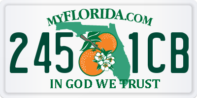 FL license plate 2451CB