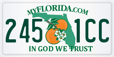 FL license plate 2451CC