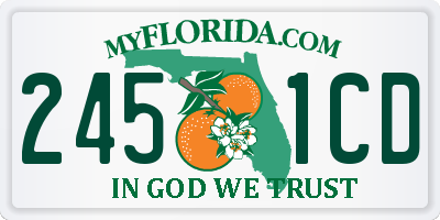 FL license plate 2451CD