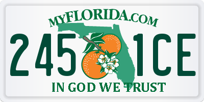 FL license plate 2451CE