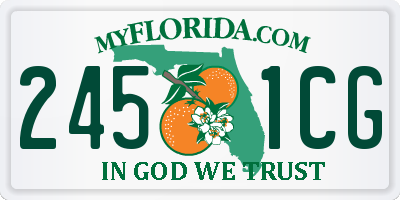 FL license plate 2451CG