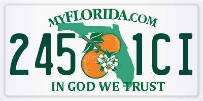 FL license plate 2451CI