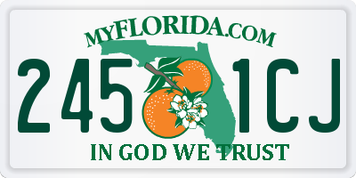 FL license plate 2451CJ
