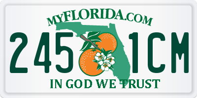 FL license plate 2451CM