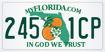 FL license plate 2451CP