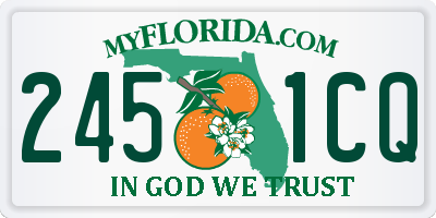 FL license plate 2451CQ