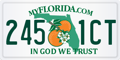 FL license plate 2451CT
