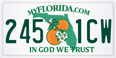 FL license plate 2451CW