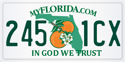 FL license plate 2451CX