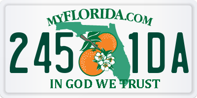 FL license plate 2451DA