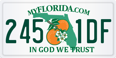FL license plate 2451DF