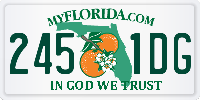 FL license plate 2451DG