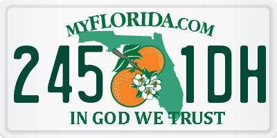 FL license plate 2451DH