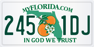 FL license plate 2451DJ