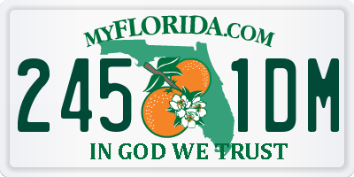 FL license plate 2451DM