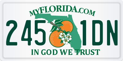 FL license plate 2451DN