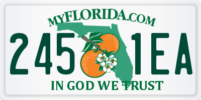FL license plate 2451EA
