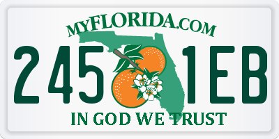 FL license plate 2451EB