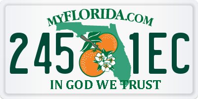 FL license plate 2451EC