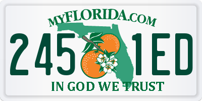 FL license plate 2451ED