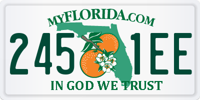 FL license plate 2451EE