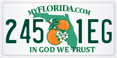FL license plate 2451EG