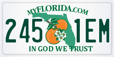 FL license plate 2451EM