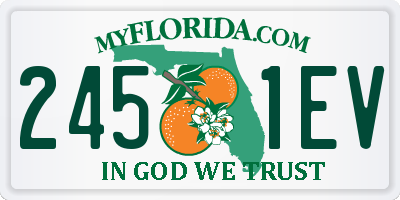 FL license plate 2451EV