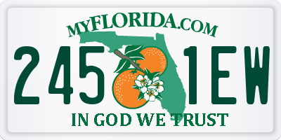 FL license plate 2451EW