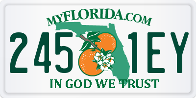FL license plate 2451EY