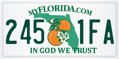FL license plate 2451FA