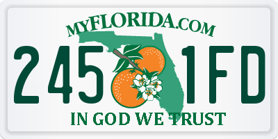 FL license plate 2451FD