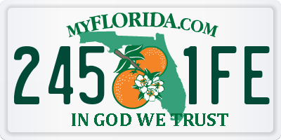 FL license plate 2451FE