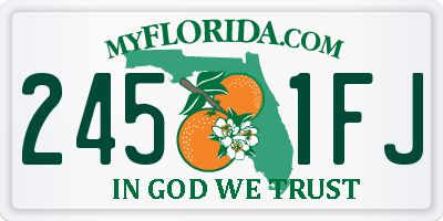 FL license plate 2451FJ