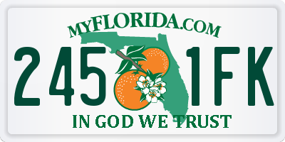 FL license plate 2451FK
