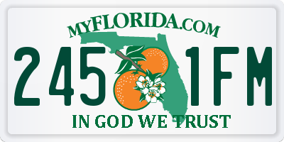 FL license plate 2451FM