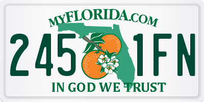 FL license plate 2451FN