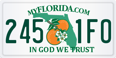 FL license plate 2451FO