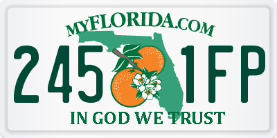 FL license plate 2451FP