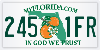 FL license plate 2451FR