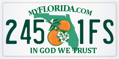 FL license plate 2451FS