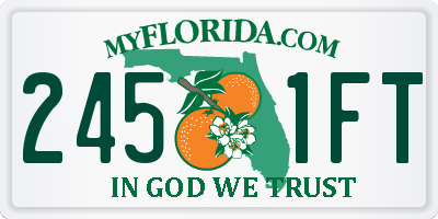 FL license plate 2451FT