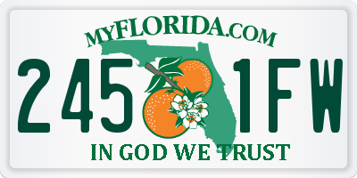 FL license plate 2451FW