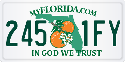 FL license plate 2451FY
