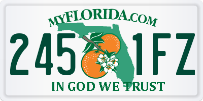 FL license plate 2451FZ