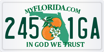 FL license plate 2451GA
