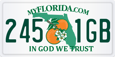 FL license plate 2451GB