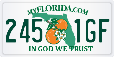 FL license plate 2451GF