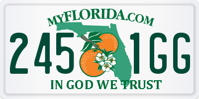 FL license plate 2451GG