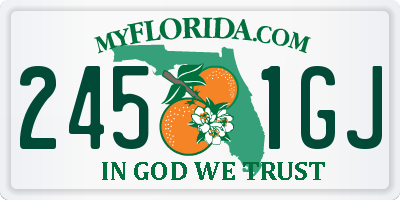 FL license plate 2451GJ